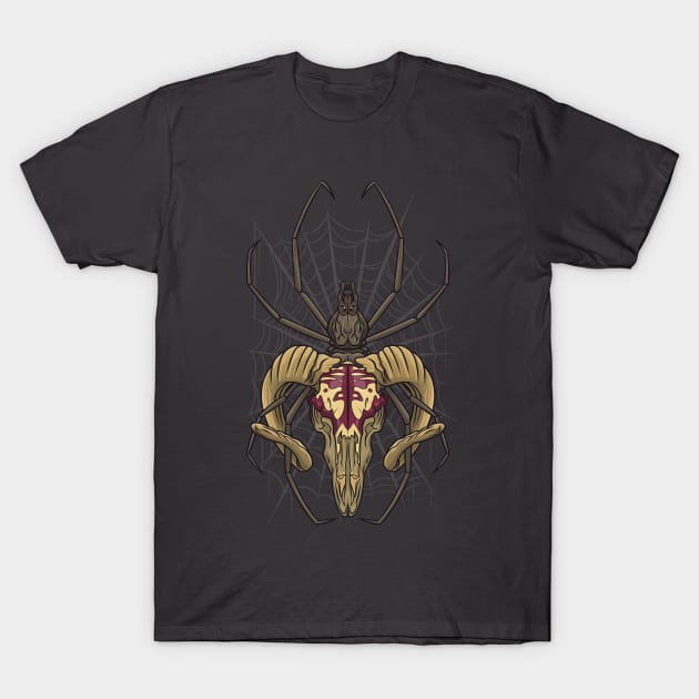 Spider Skull T-Shirt by ArtisticDyslexia